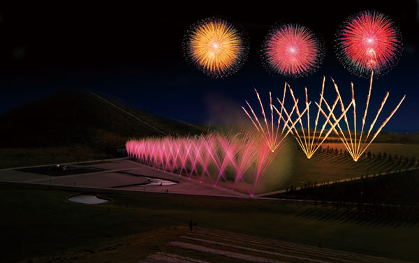イサム・ノグチが手がけた公園でア ーティスティックな花火ショーを満喫（写真はイメージ）